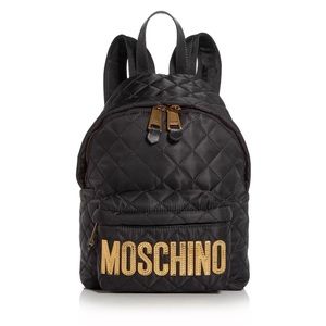 NWT! Moschino Quilted Nylon Logo Backpack